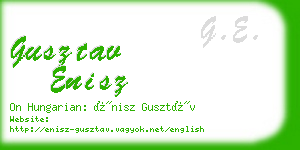 gusztav enisz business card